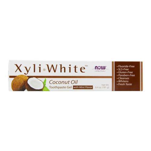 Now Foods XyliWhite Toothpaste Gel Coconut Oil - 6.4 oz (181 g) - 348921_front2021.jpg