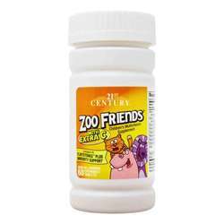 21st Century Zoo Friends with Extra C - 60 Chewable Tablets