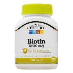 21st Century Biotin - 10,000 mcg - 120 Tablets
