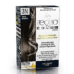 AEQUO Color Cream Natural Hair Color, Brown - 3N Onyx - One Application