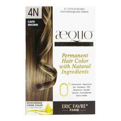 AEQUO Color Cream Natural Hair Color, Brown - 4N Cafe - One Application
