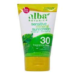 Alba Botanica Very Emollient Sunscreen, SPF 30 - 4 oz - Fragrance Free