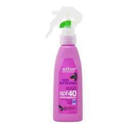 Alba Botanica非常柔润的防晒霜，SPF 40 - 4盎司118毫升-儿童喷雾