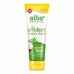 Alba Botanica紧肤剃须膏，椰子酸橙- 8盎司(227毫升)