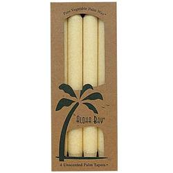 Aloha Bay Palm Candle Tapers, Cream - 4 pack