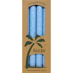 Aloha Bay Palm Candle Tapers, Light Blue - 4 pack