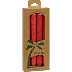 Aloha Bay Palm Candle Tapers, Red - 4 pack
