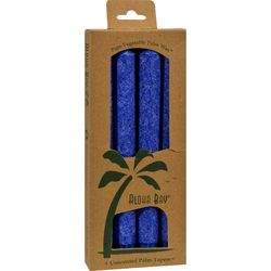 阿罗哈湾棕榈蜡烛蜡烛，宝蓝色- 4包