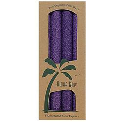 Aloha Bay Palm Candle Tapers, Violet - 4 pack