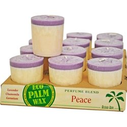 Aloha Bay Votive Candles, Peace - 12 pack - 2 oz each