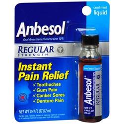 Anbesol Liquid Oral Pain Relief, Cool Mint - 0.41 oz