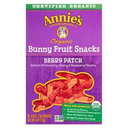 Annies Homegrown Organic Bunny Fruit Snacks, Berry Patch - 5 Pouches