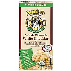 Annies Homegrown Macaroni  Cheese, Organic - 5-Grain Elbows and White Cheddar - 6 oz