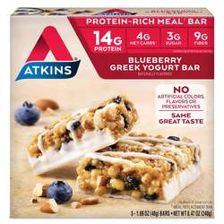 Atkins Advantage Meal Bar, Blueberry Greek Yogurt  - 5 Pack