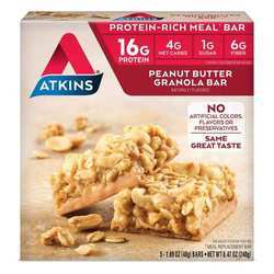 Atkins Advantage Meal Bar, Peanut Butter Granola - 5 Bars