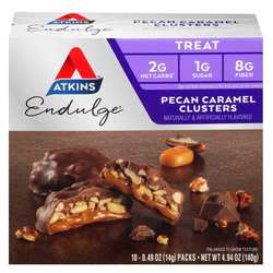Atkins Endulge, Pecan Caramel Clusters - 10  - 0.49 oz Packs