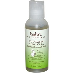 Babo Botanicals Baby Shampoo and Wash , Cucumber - Swim and Sport - 2 fl oz (59 ml)