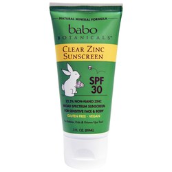 Babo Botanicals Clear Zinc Sunscreen Lotion, SPF 30 - 3 oz