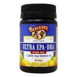 Barlean's Ultra EPA-DHA，橙- 60软糖