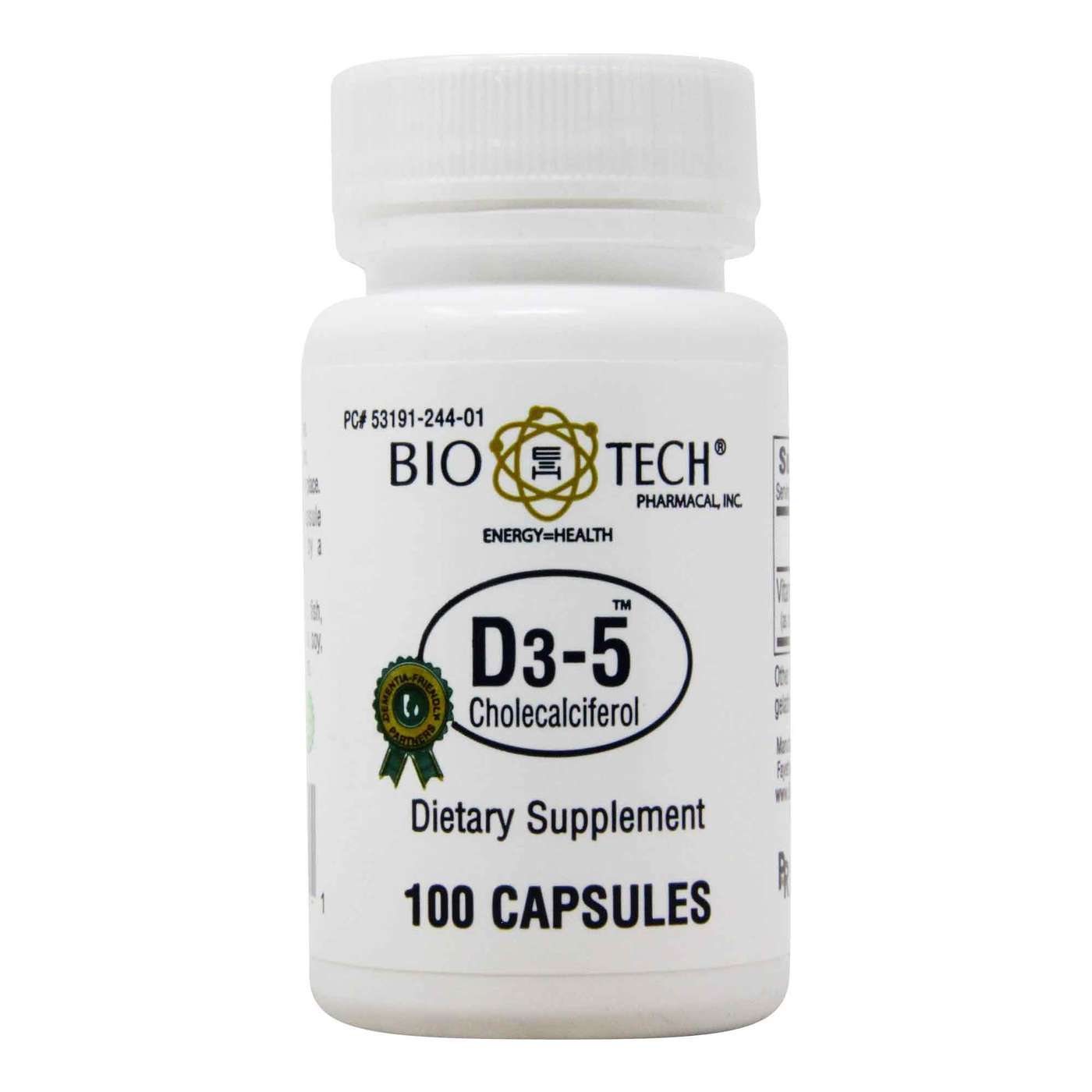 Biotech Pharmacal D3-5 - 5000 Iu 125 Mcg - 100 Capsules - Evitaminscom
