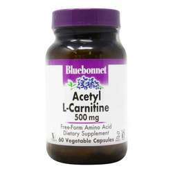 Bluebonnet Nutrition Acetyl L-Carnitine - 500 mg - 60 Vegetable Capsules