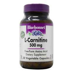 Bluebonnet Nutrition L-Carnitine - 500 mg - 30 Veggie Capsules