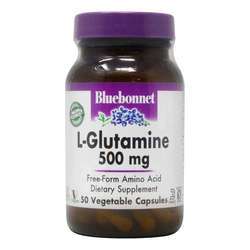 Bluebonnet Nutrition L-Glutamine - 500 mg - 50 Veggie Capsules