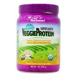 Bluebonnet Nutrition Super Earth Organic VeggieProtein Powder, Vanilla Chai - 1 lb (468 g)