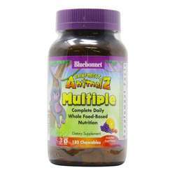 Bluebonnet Nutrition Super Earth Rainforest Animalz Whole Food Based Multiple, Assorted - 180 Chewables