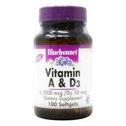 Bluebonnet Nutrition Vitamin A  D3 - 100 Softgels