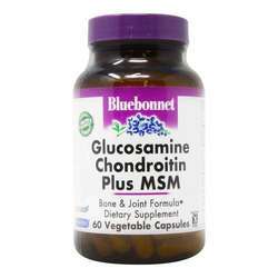 Bluebonnet Nutrition Glucosamine Chondroitin Plus MSM - 60 Vegetable Capsules