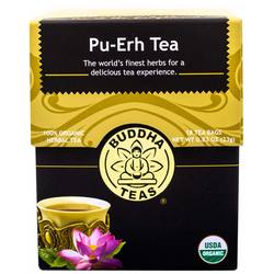 Buddha Teas Pu-Erh Tea Bags, Pure - 18 tea bags