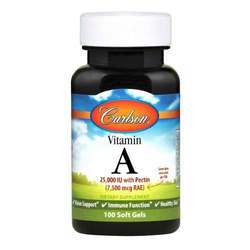 Carlson Labs Vitamin A -  25,000 IU with Pectin - 100 Softgels