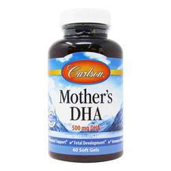 Carlson Labs Mother's DHA - 500 mg - 60 Softgels