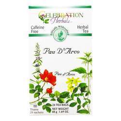 Celebration Herbals Pau D'Arco茶，袋装- 24袋茶