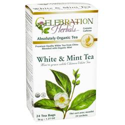 庆祝草药白色和薄荷茶- 24茶包