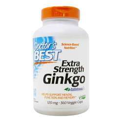 Doctor's Best Extra Strength Ginkgo - 120 mg - 360 Vegetarian Capsules
