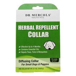Mercola Herbal Herbal驱虫剂项圈，用于小狗幼犬 - 一个项圈