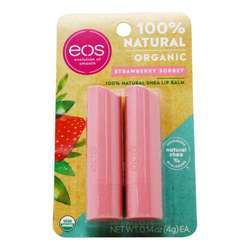 EOS Lip Balm Sticks, Strawberry Sorbet - 2 Pack