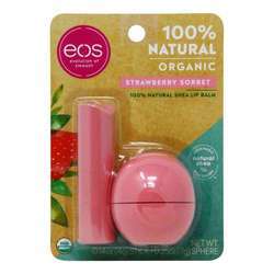 EOS Lip Balm Stick and Sphere, Strawberry Sorbet - 2 Pack