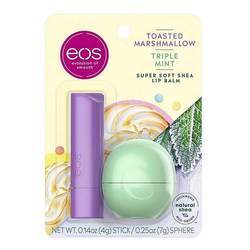 EOS唇膏棒和球，棉花糖薄荷- 2包