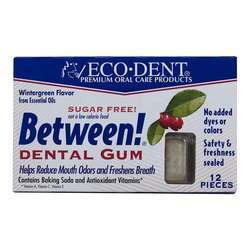 Eco-Dent Between Dental Gum, Wintergreen - 12 Sleeves