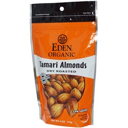 Eden Foods有机坚果，杏仁- Tamari干烤- 4盎司