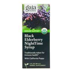 Gaia Herbs Black Elderberry Nighttime Syrup - 3 fl oz (89 ml)