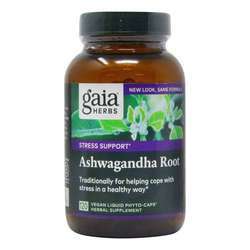 Gaia草药Ashwagandha根-120纯素食液体植物胶囊