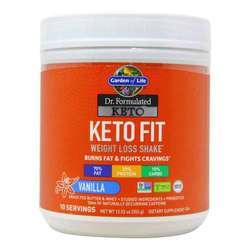 Garden of Life Dr. Formulated Keto Fit Weight Loss Shake, Vanilla - 12.52 oz (355 g)