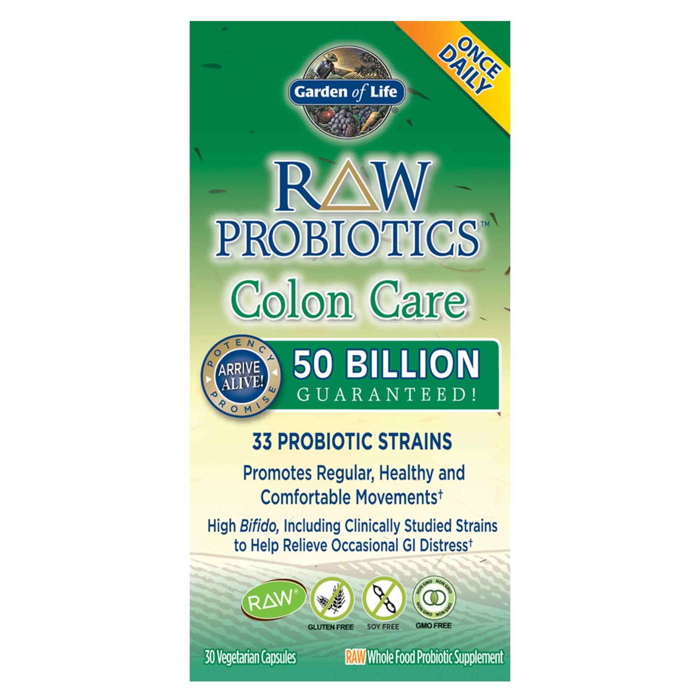 Garden Of Life Raw Probiotics Colon Care 30 Vcapsules