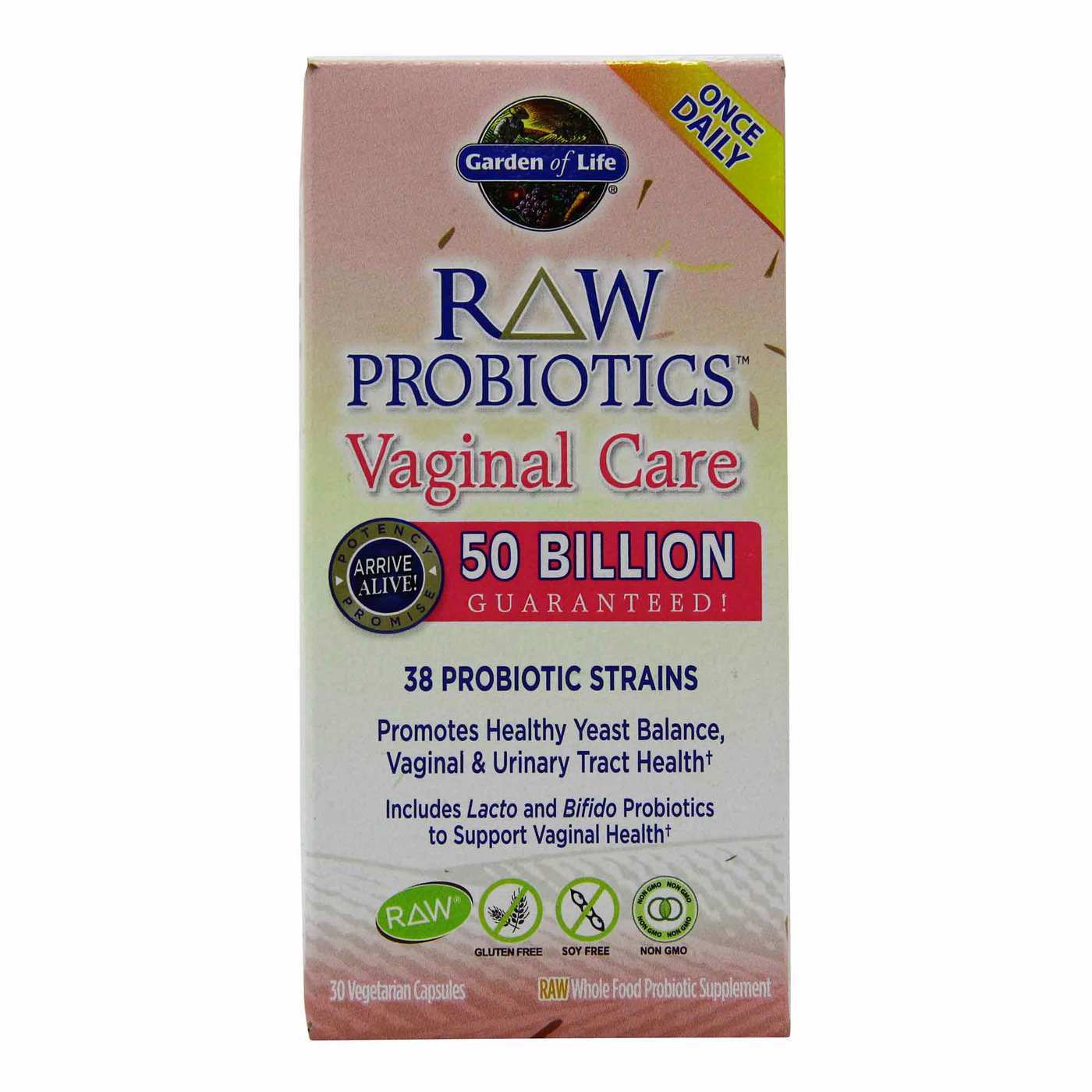 Garden Of Life Raw Probiotics Vaginal Care 30 Vegetarian Capsules Evitamins Com