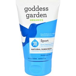 Goddess Garden Sport Natural Sunscreen, SPF 30 - 3.4 oz Lotion