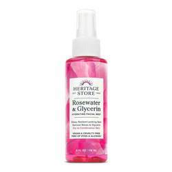 Heritage Store Rosewater and Glycerin with Atomizer, Rose - 4 fl oz